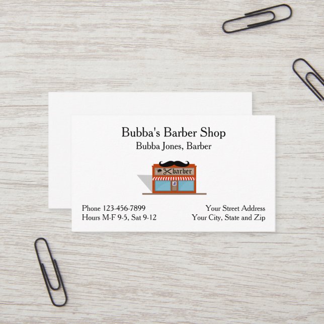 Cartão de Visita de Barbearia (Frente/Verso In Situ)