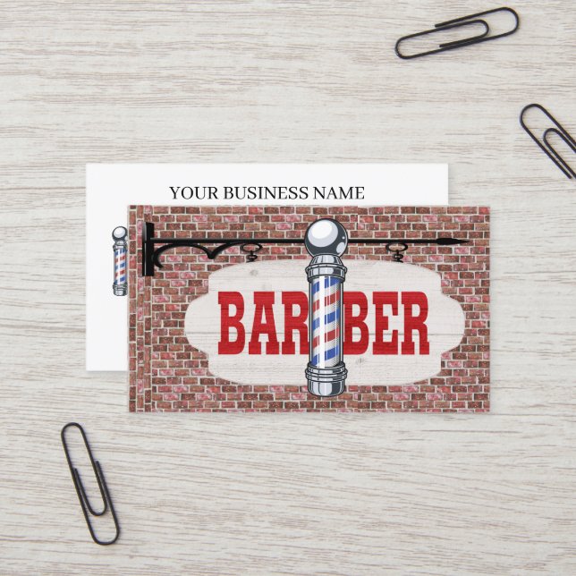 Cartão de Visita de Barbearia (Frente/Verso In Situ)