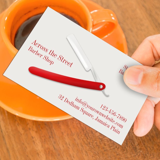 Cartão de visita de barbearia (Criador carregado)