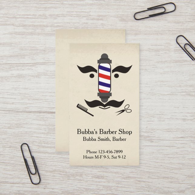 Cartão de Visita de Barbearia (Frente/Verso In Situ)