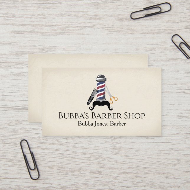 Cartão de Visita de Barbearia (Frente/Verso In Situ)