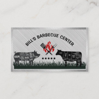 Cartão de visita de Barbecue de Cinco Estrelas
