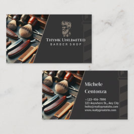 Cartão de visita de barbeiro - personalizável