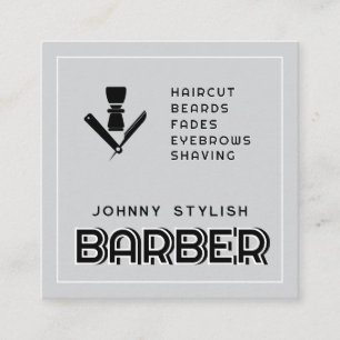 Cartão de visita de barbeiro urbano moderno