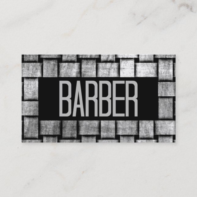 Cartão de visita de Barber Tecido (Frente)