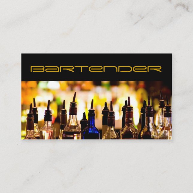 Cartão de visita de barman (Frente)