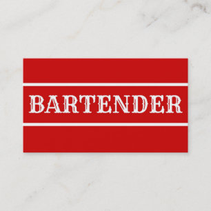 Cartão de visita de barman