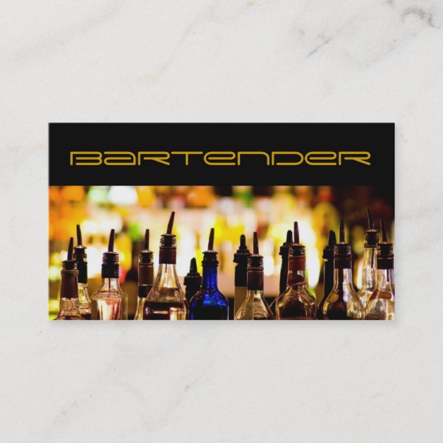 Cartão de visita de barman moderno (Frente)