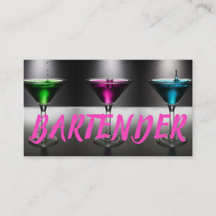 Cartão de visita de barman moderno