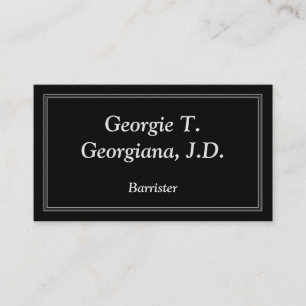 Cartão de visita de Barrister Mínimo e Tradicion