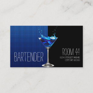 Cartão de visita de bartender profissional