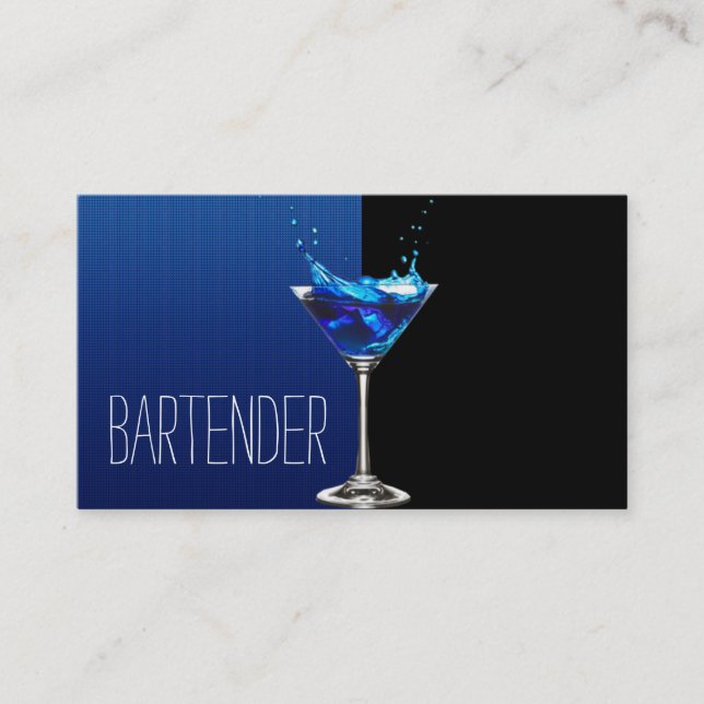 Cartão de visita de bartender profissional (Frente)