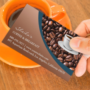 Cartão de visita de Beans de café