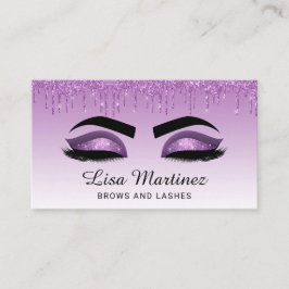 Cartão de visita de Bela Boca Lash com Lash Roxo