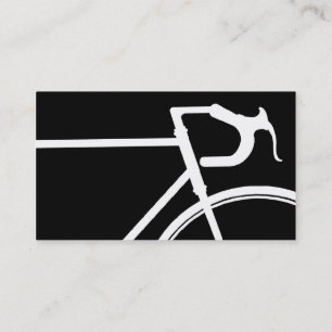 Cartão de visita de bicicleta branca e preta