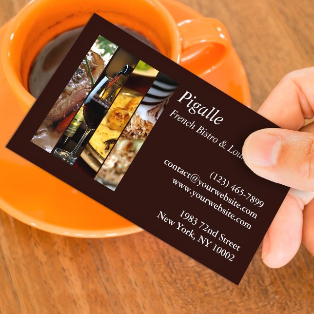 Cartão de visita de Bistro Francês (Criador carregado)