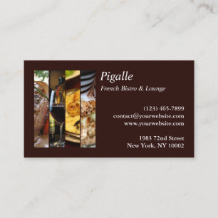 Cartão de visita de Bistro Francês