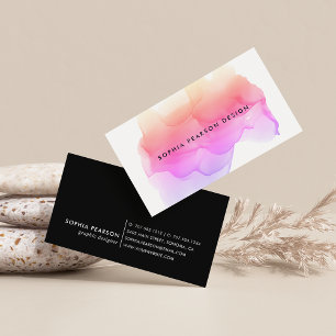 Cartão de visita de Blot de Aquarela Moderna