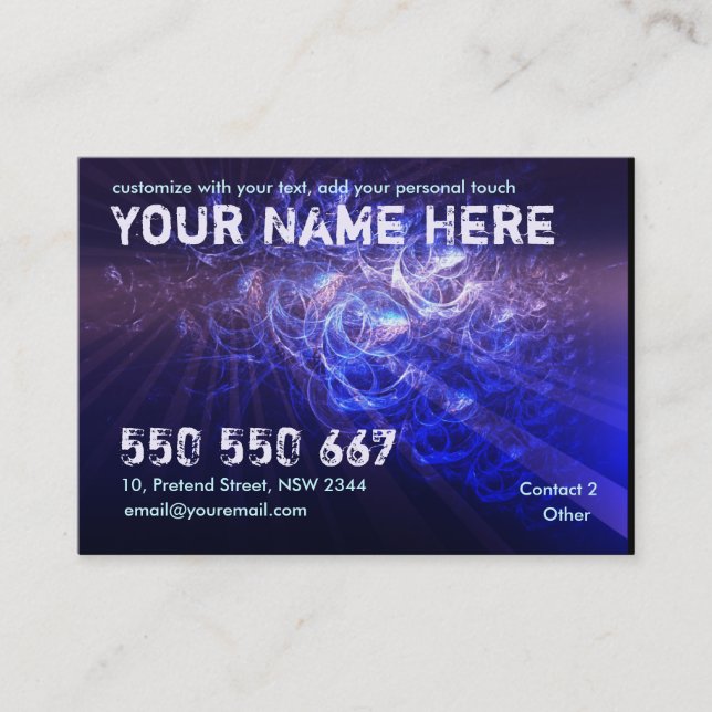 Cartão de visita de BlueBubbles (Frente)