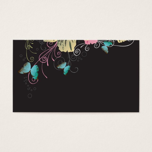 Cartão de visita de borboletas (Frente)