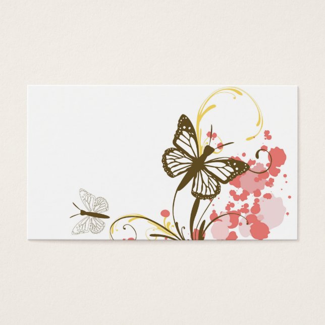 Cartão de visita de borboletas (Frente)