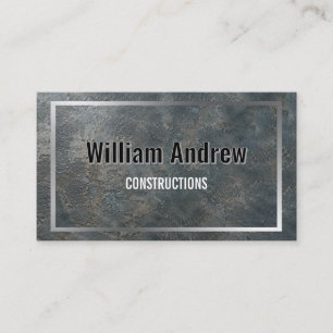 Cartão de Visita de Borda Metálica de Construção
