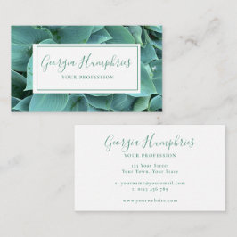 Cartão de visita de Botânica de Folha Verde