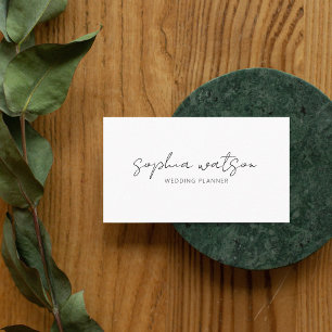 Cartão de visita de branco mínimo de assinatura de