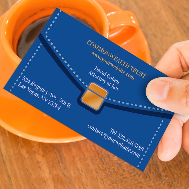 Cartão de visita de Briefcase da Lei (Criador carregado)