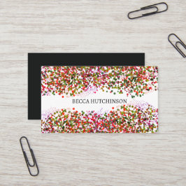 Cartão de visita de brilho de Confetti