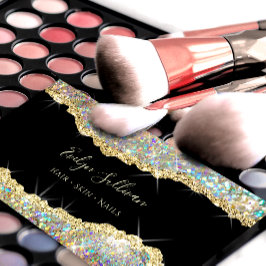 cartão de visita de brilho Dourado iridescente