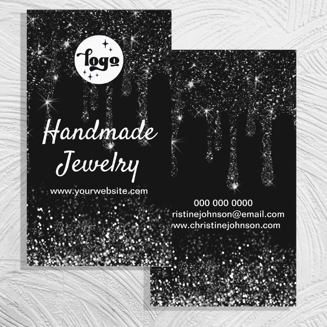 cartão de visita de brilho preto (Criador carregado)