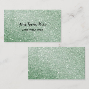 Cartão de visita de brilho verde personalizado