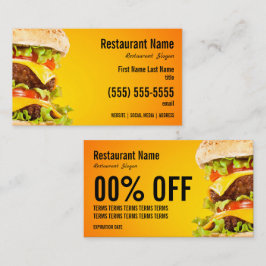 Cartão de visita de Burger