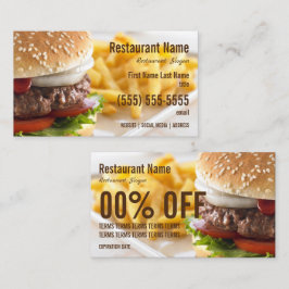Cartão de visita de Burger