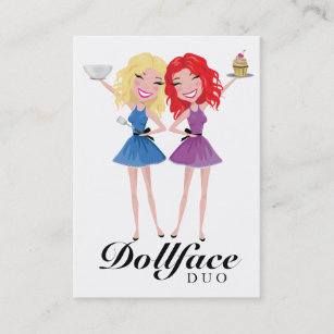 cartão de visita de Cabelo Vermelho Blonde Dollfac