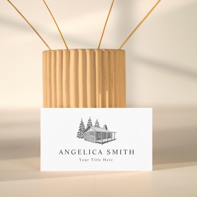 Cartão de visita de Cabina de Log (Criador carregado)