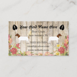 Cartão de visita de Cabra Floral Boer