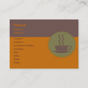 Cartão de visita de café quente