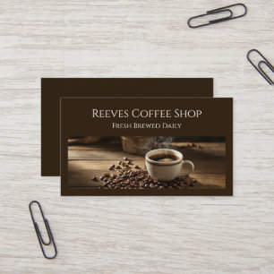Cartão de Visita de Café Shop Cafe