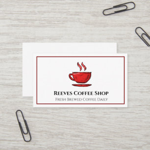 Cartão de Visita de Café Shop Cafe