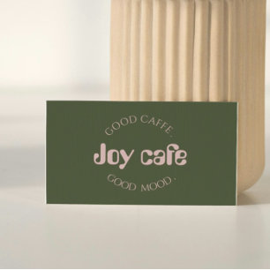Cartão de Visita de Cafeteria Moderna   Marca de C
