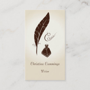 Cartão de visita de caligrafia