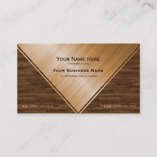Cartão de visita de camada de madeira elegante e e