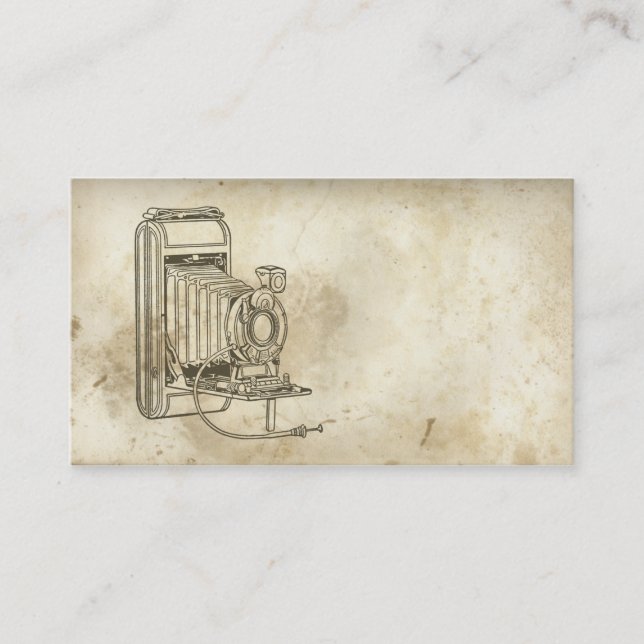 Cartão de visita de Câmera de Filmes Antigos Fashi (Frente)