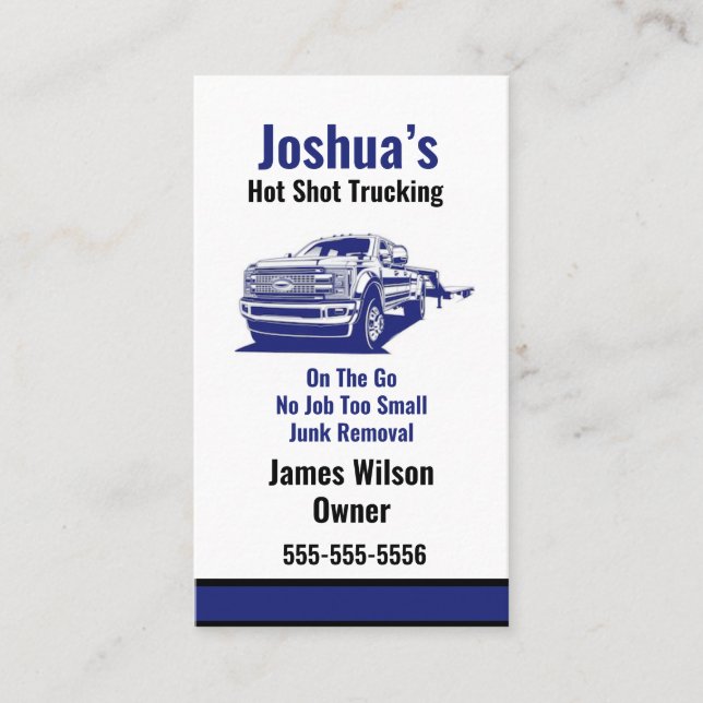 Cartão de visita de caminhão hot (Frente)