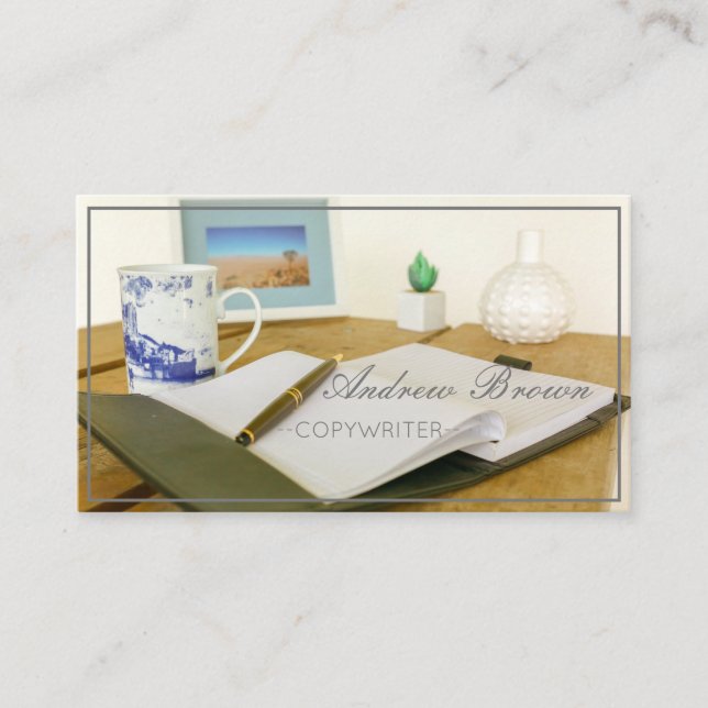 Cartão de visita de Caneta de notebook para redato (Frente)