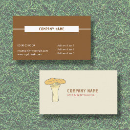 Cartão de visita de Canterelle Mushroom
