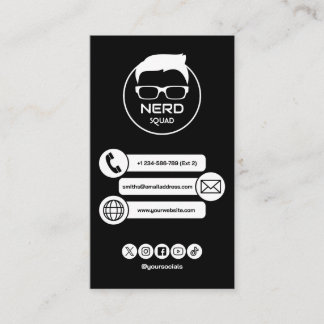 Cartão de Visita de Cara de Tecnologia