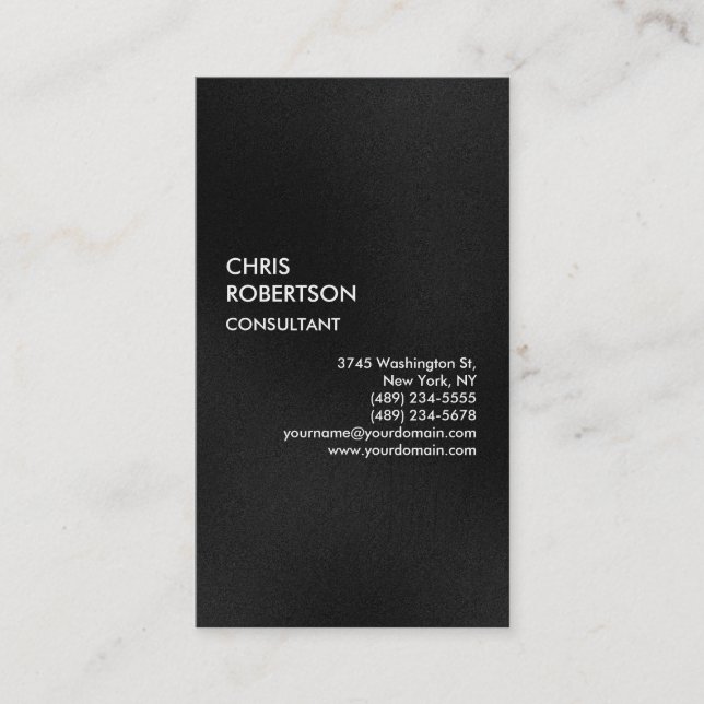 Cartão de visita de Caractere Atrativo de Cinza de (Frente)